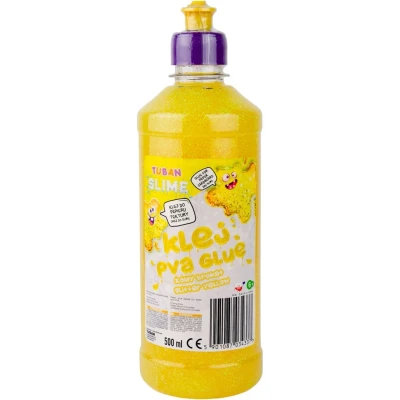 Afbeelding van TUBAN PVA lijm voor slijm, 500 ml, papierlijm, grappig, papier en karton, ideaal het maken van snijden, doe zelf, geel