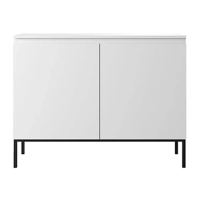 Afbeelding van Selsey Bemmi Dressoir 100 cm Wit met zwarte poten
