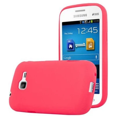 Afbeelding van Cadorabo Hoesje geschikt voor Samsung Galaxy TREND LITE in FROST ROOD Beschermhoes gemaakt van flexibel TPU silicone Case Cover