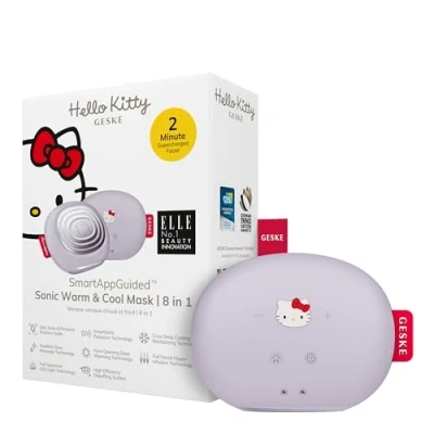 Afbeelding van Geske Sonic WARM COOL MASK 8 IN 1 Smartappguided Huidverzorgingstool, Maat: One Size, Hello kitty purple
