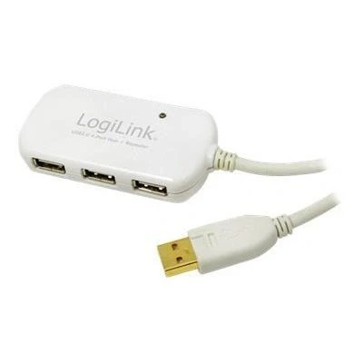 Image de LogiLink USB 2.0 Hub 4 Port with repeater cable concentrateur (hub) ports Ordinateur de bureau