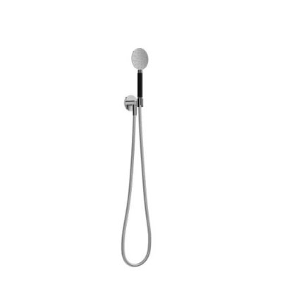 Afbeelding van HotBath Cobber M442 ronde handdouche met wandsteun en uitlaat doucheslang 150cm koper Geborsteld PVD