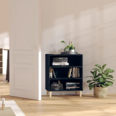 Afbeelding van Dressoir 57x35x70 cm spaanplaat zwart