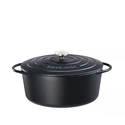 Afbeelding van Küchenprofi Provence 35cm ovaal zwart, gietijzer, 9 liter