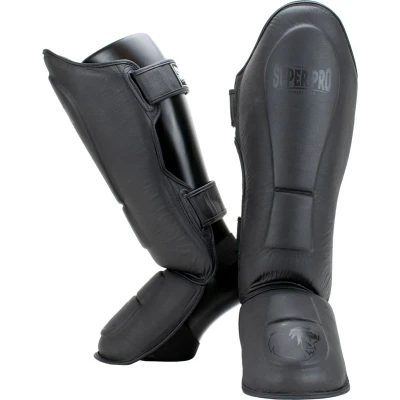 Afbeelding van Super Pro Combat Gear Lederen Scheenbeschermer Guardian Grijs Large