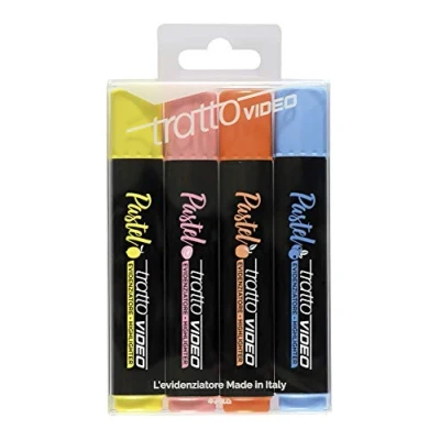Afbeelding van TRATTO VIDEO PASTEL markeerstiften, 4 stuks