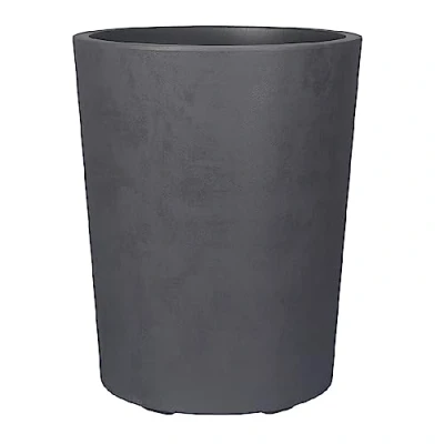 Afbeelding van Kreher XL Millennium bloempot 48 liter volume dubbelwandige natuursteenlook antraciet 43 x 53 cm