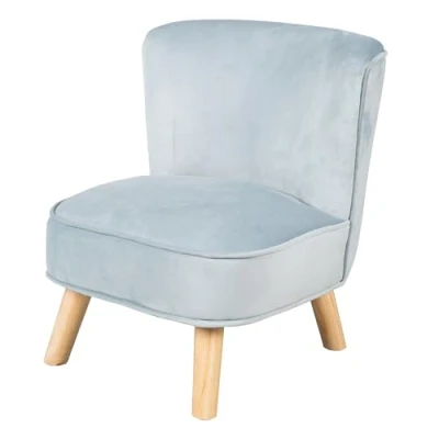 Afbeelding van Roba Kinderstoel Lil Sofa Junior 50 Cm Fluweel Blauw
