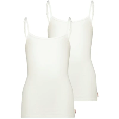 Afbeelding van Vingino Girls Singlet 2 Pack Nachtkleding Meisjes Wit Maat 134/140