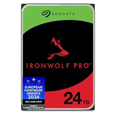 Afbeelding van Seagate IronWolf Pro 24 TB, NAS interne harde schijf, 3,5 inch, 7200 rpm, CMR, 256 MB cache, SATA 6 GB/S, incl. 3 jaar Rescue Service, model: ST24000NTZ02