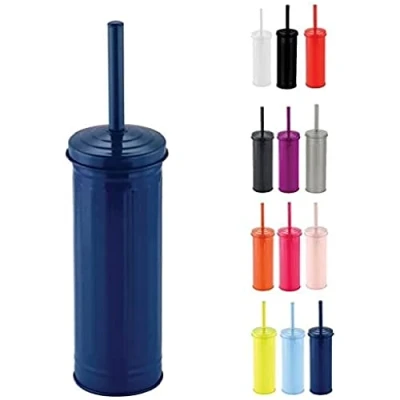 Afbeelding van MSV Industrial Toilet/wc borstel houder metaal marine blauw 38cm