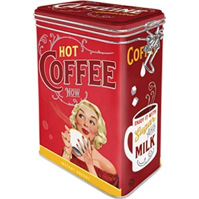 Afbeelding van koffieblik Hot Coffee Now