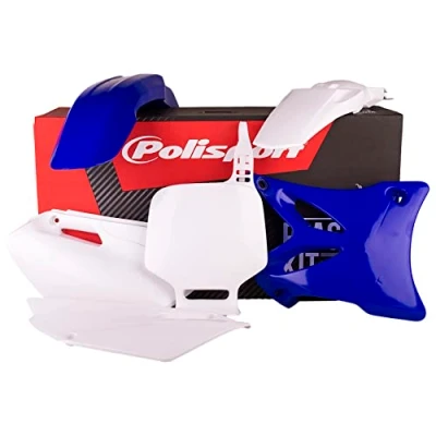 Afbeelding van Polisport Plastickit Yamaha YZ85 2002 2014 Origineel Blauw / Wit (Wit Achterspatbord)