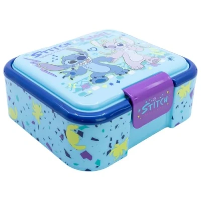 Afbeelding van Robuesta Lunchbox voor kinderen, meerkleurig, met 3 vakken, Stitch