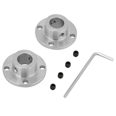 Afbeelding van flenskoppeling 2 stuks M4 stijve motoras koppeling connector ID 12 mm OD 18