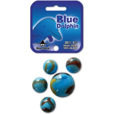 Afbeelding van Don Juan Blue Dolphin Knikkers 21 Stuks 16+25 Mm