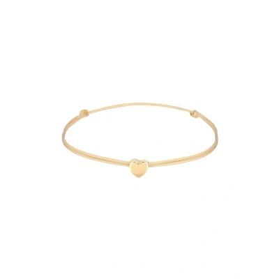 Afbeelding van Elli Basic Heart Armband, Dames, Maat: 16, Gelb