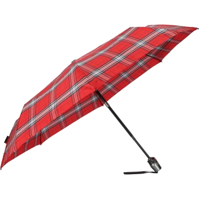 Afbeelding van Knirps Medium Duomatic Paraplu, Maat: One Size, Check red navy