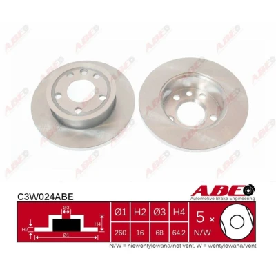 Afbeelding van ABE Remschijven C3W024ABE
