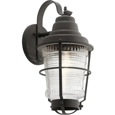 Afbeelding van Kichler LED Wand Buitenlamp Chance Harbor 1X E27 Max 60W IP44 Dimbaar Weathered Zinc