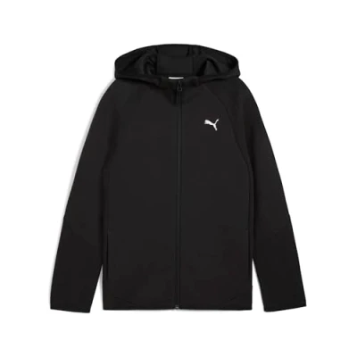 Afbeelding van Evostripe hoodie met rits voor Heren, Zwart, Maat 11 12Y PUMA