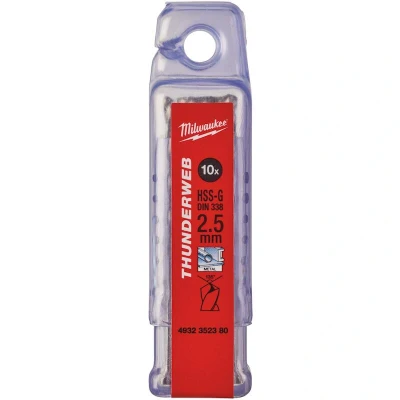 Afbeelding van MILWAUKEE 4932352380 THUNDERWEB HSS G metaalboor 2,5x57x30mm (10 st.)