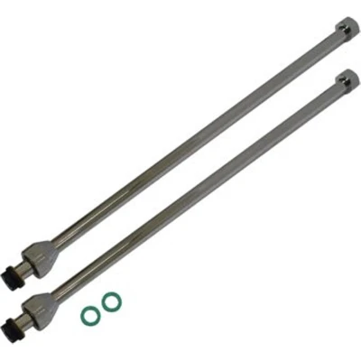 Afbeelding van Set verchroomde aansluitbuizen close up naar wandkraan 12 mm x 40