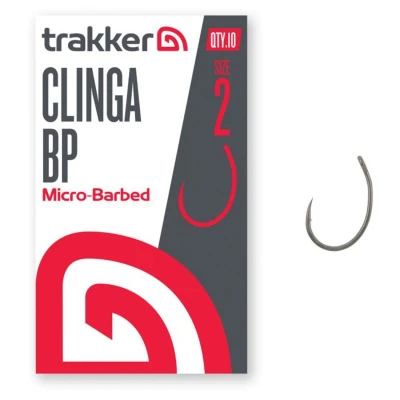 Afbeelding van Trakker Clinga BP Hooks Micro Barbed Haakmaat 2 (10 Stuks) Karperhaken