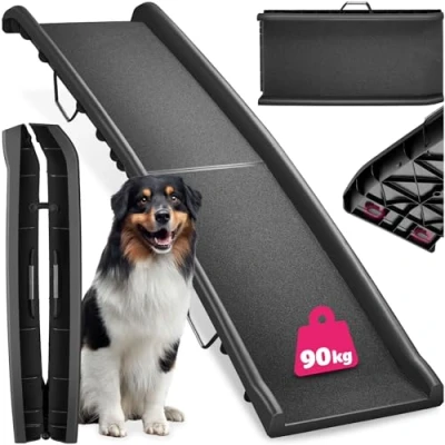 Afbeelding van tectake® Hondenloopplank Paw Step Loopplank Hondentrap Trap Hond inklapbaar en antislip, tot 90kg