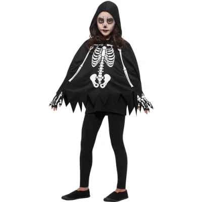 Afbeelding van Skelet Pakje Kind Halloween Zwart Wit Maatkeuze: One Size