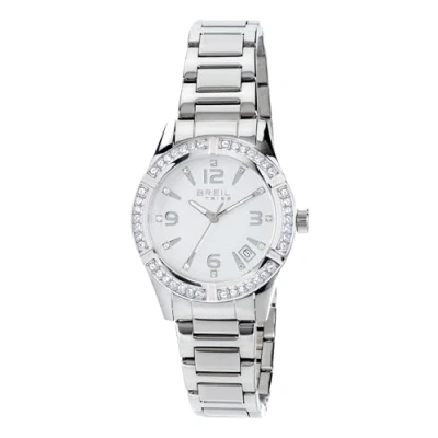 Afbeelding van BREIL Dameshorloge Collectie C&#039;EST CHIC EW0270 Analoog Horloge voor Dames met Kristallen Gepolijste Stalen Horlogeband 32 mm