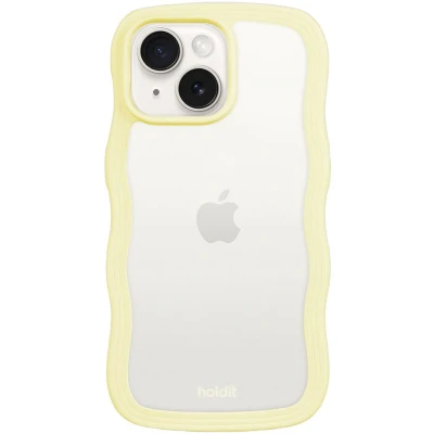 Afbeelding van Holdit Hoesje Geschikt voor iPhone 14 / 15 13 Wavy Case Geel