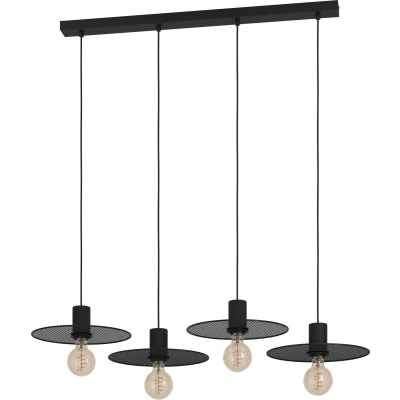 Afbeelding van EGLO Ikeston Hanglamp E27 98 cm industrieel Zwart Staal