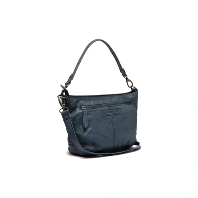 Afbeelding van The Chesterfield Brand Leren Schoudertas Navy Lucy