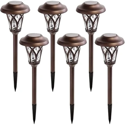 Afbeelding van GIGALUMI 6 stuks superheldere led zonnelampen met hoge helderheid voor gazon, terras, binnenplaats