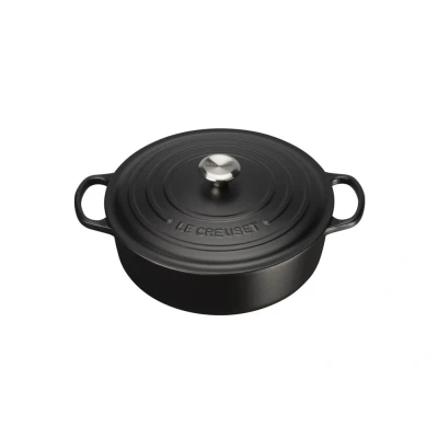 Afbeelding van Le Creuset Gietijzeren Lage Braadpan In Mat Zwart 30cm 6,2l