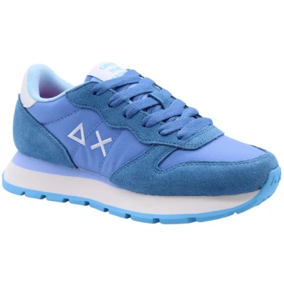 Afbeelding van Sun68 ALLY Solid Sneakers laag, Dames, Maat: 36, Azzurro Leer en textiel