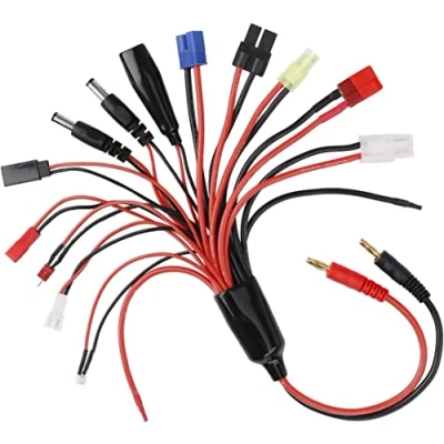Afbeelding van YUNIQUE GREEN CLEAN POWER 14 in 1 RC oplader adapterkabel compatibel met modelbouw en drone incl. JST, Deans, EC3, voor DJI Tello, Radiofly, rood, kunststof