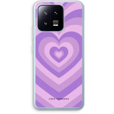 Afbeelding van Case Company® hoesje geschikt voor Xiaomi 13 Pro Hart Paars Soft Cover Telefoonhoesje Bescherming aan alle Kanten en Schermrand