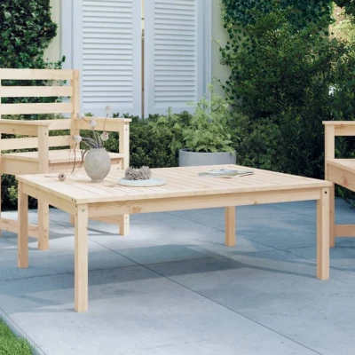 Afbeelding van Tuintafel 121x82,5x45 cm massief grenenhout