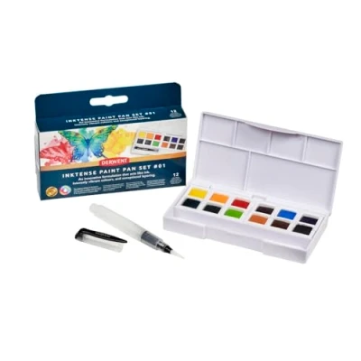 Afbeelding van Derwent Inktense 12 Paint Pan Travel Set