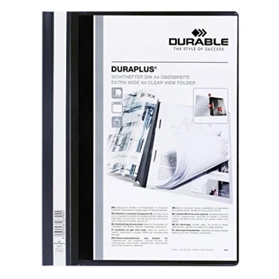 Afbeelding van Snelhechtmap Durable Duraplus A4 zwart