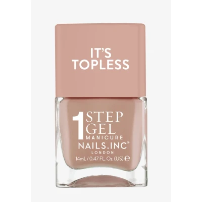 Afbeelding van Nails Inc Topless Madison (zomerbruining) UV vrije gelnagellak 1 stap manicure met ca. 8 dagen houvast sneldrogend veganistisch en 21 vrij voor kinderen volwassenen zonder