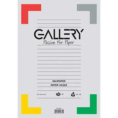 Afbeelding van Gallery Kalkpapier, Ft 29,7 X 42 Cm (a3), Blok Van 20 Vel Kalkpapier