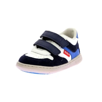 Afbeelding van Kickers Kickmotion Unisex Sneakers laag voor kinderen, Maat: 22, Marine Leer en imitatieleer