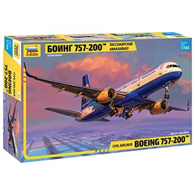 Afbeelding van 1:144 Zvezda 7032 Civil airliner Boeing 757 200 Plane Plastic Modelbouwpakket