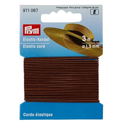 Afbeelding van Prym Elastisch koord 1.5mm bruin 1x3m