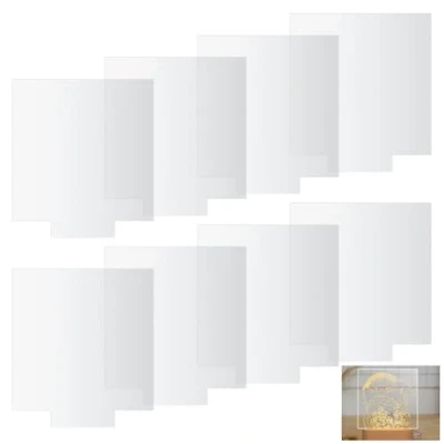 Afbeelding van Set Van 8 vierkante transparante acrylplaten 15 cm transparant acrylglas 2 mm Voor led lichtbasis, panelen, schilderijen, doe het zelf displayprojecten