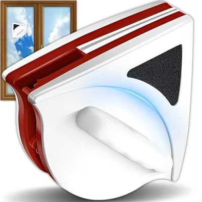 Afbeelding van Retoo Magnetische raamreiniger, dubbelzijdig, dubbelzijdige ruitenwissers, glasbezem, glijder, reinigingsborstel, raamreinigingshulpmiddel