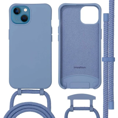 Afbeelding van imoshion Hoesje Geschikt voor iPhone 13 met koord Color Backcover afneembaar MagSafe blauw